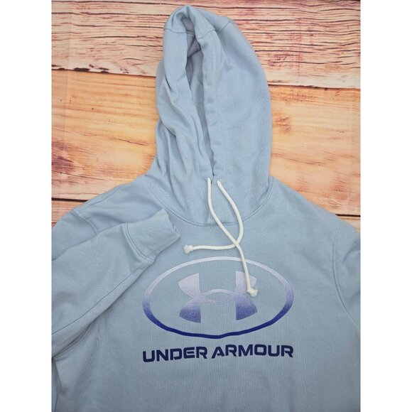 Under Armour Blue Mens Hoodie Medium Cotton Blend - Picture 4 of 6